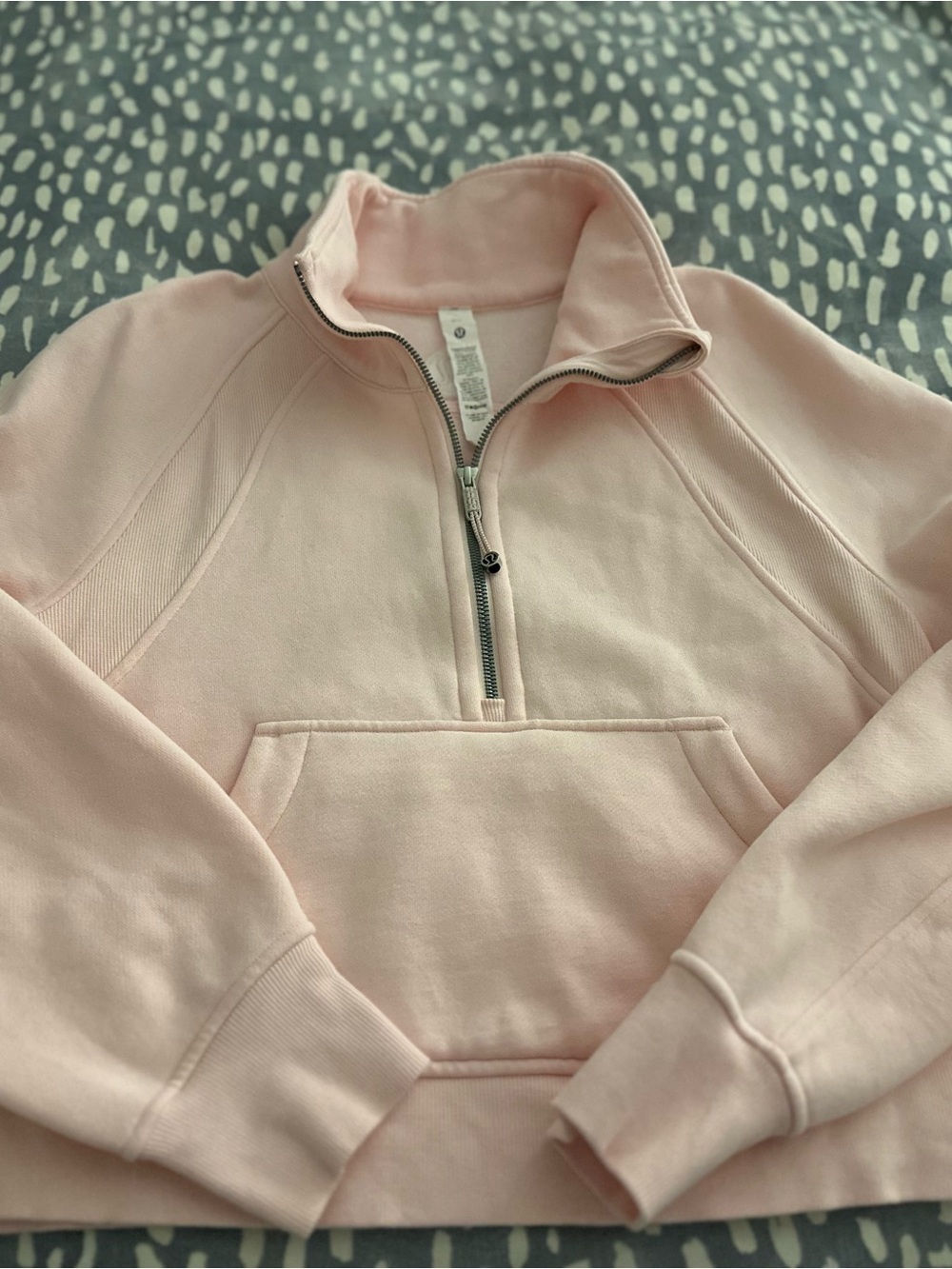 New without tags Lululemon Scuba 1/4 zip milkshake pink sweatshirt